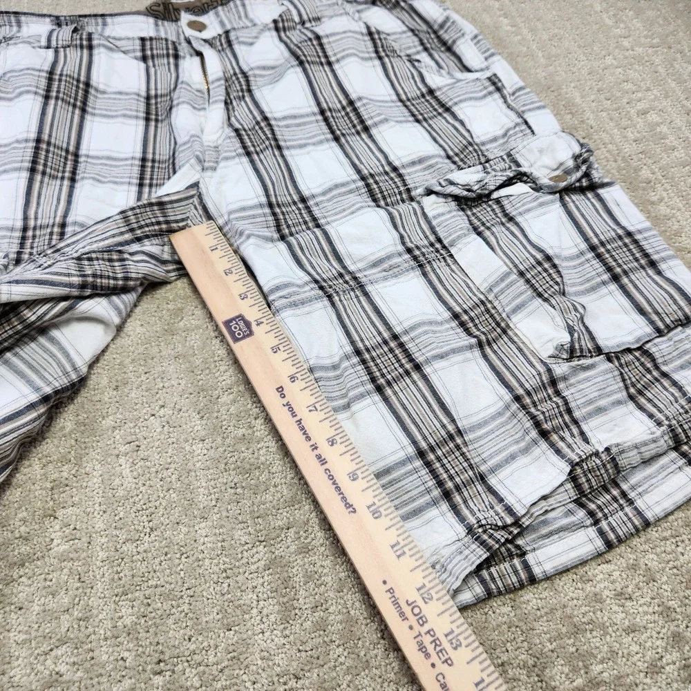 Vintage Silvertab Levis Shorts Men 36‎ Baggy Cargo Wide Leg Plaid Y2K Cotton